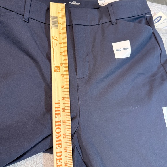 Old Navy Pixie High Rise Straight Leg Navy Blue Pants Women's Sz 16 New NWT - Picture 10 of 11